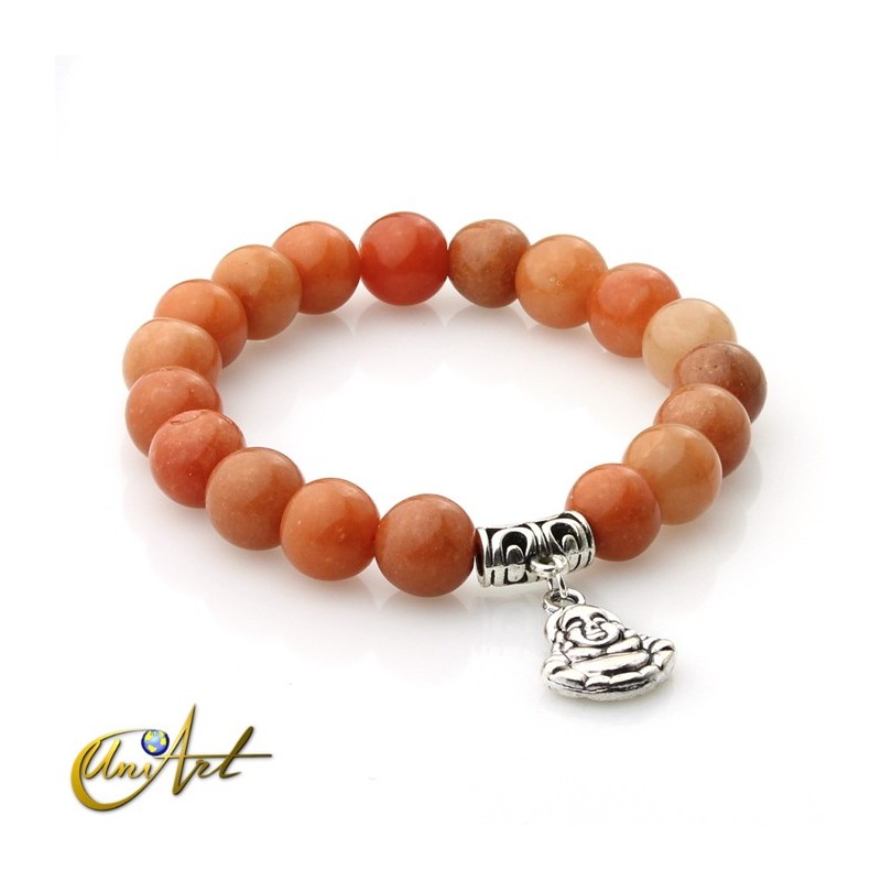 Orange aventurine bracelet - happy buddha