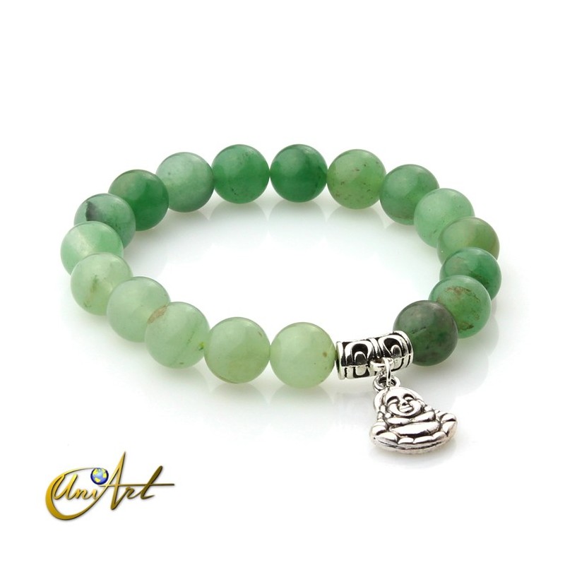 Pulsera Buda feliz - Aventurina verde