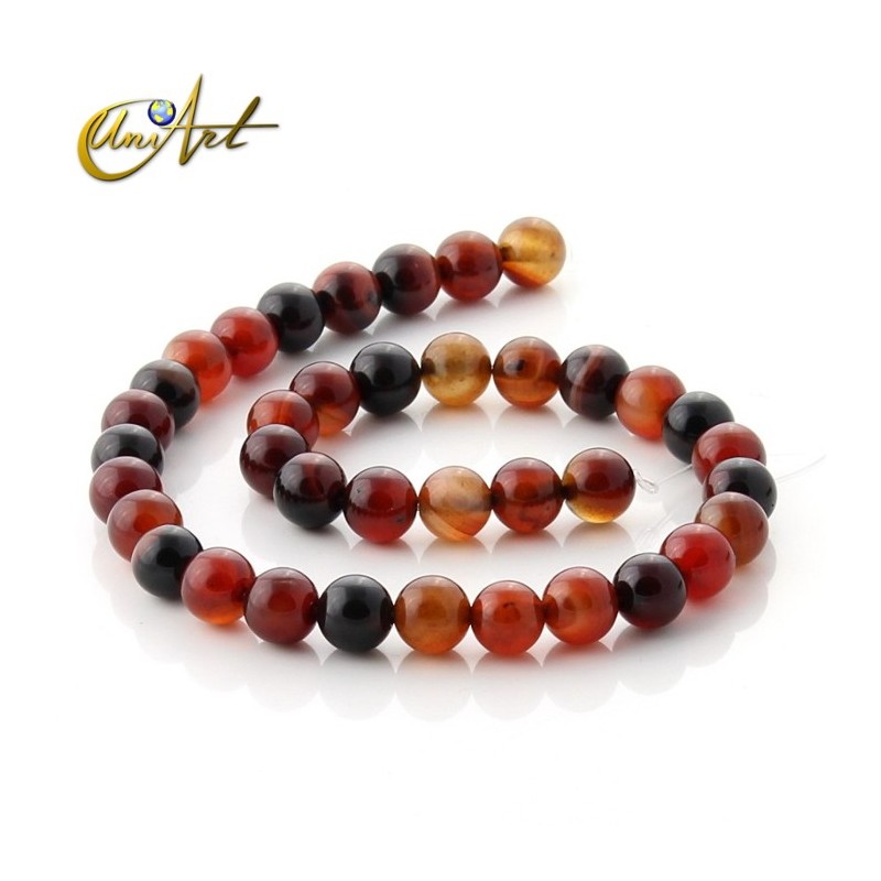 Tiras de ágata marrón 10 mm - miracle