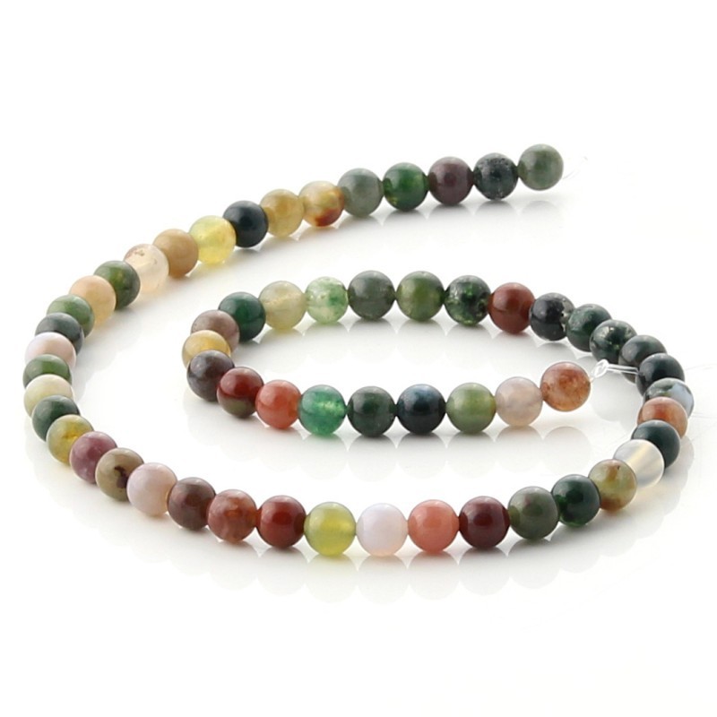 6 mm Round beads of indian agate