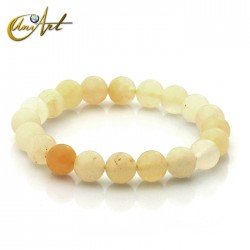 10 mm Beads yellow jade bracelet
