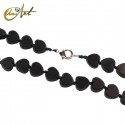 Heart necklace in black agate