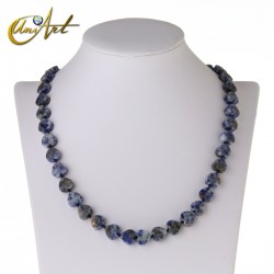 Heart necklace in sodalite