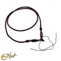 Polyamide cord with agate and tiger eye - model 4