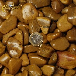 Yellow jasper tumbled stones in packet of 200 grs