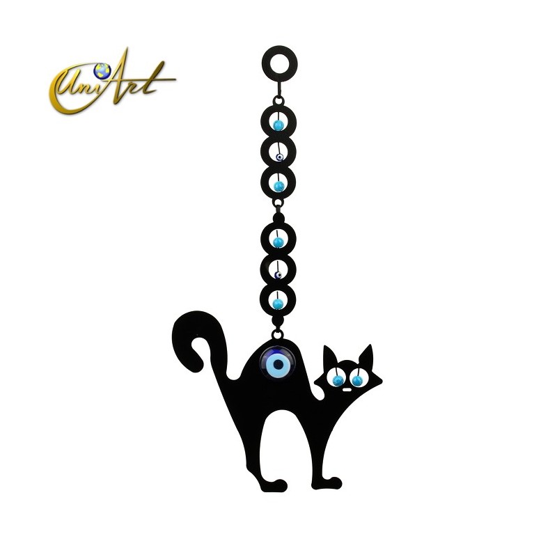 Metal wall ornament with Turkish evil eye