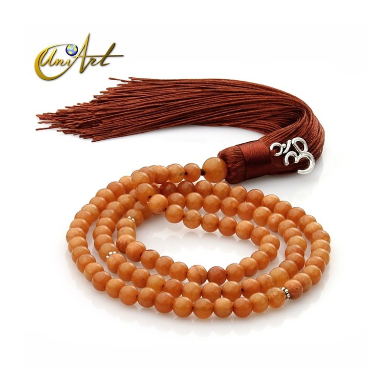 Japa Mala de aventurina naranja 6 mm