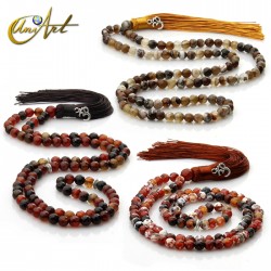 8 mm agate beads tibetan Buddhist Mala