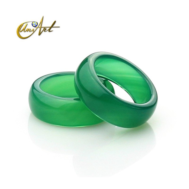 Green agate ring width