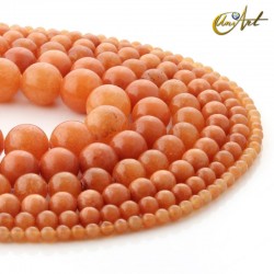 Orange Aventurine - beads to thread