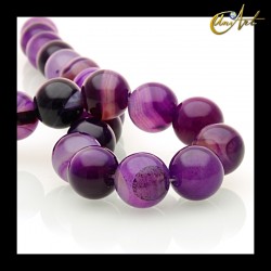 Purple Agate  - 16 mm round beads