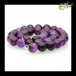 Purple Agate  - 10 round beads