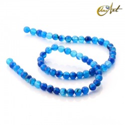 Blue agate 6 mm beads