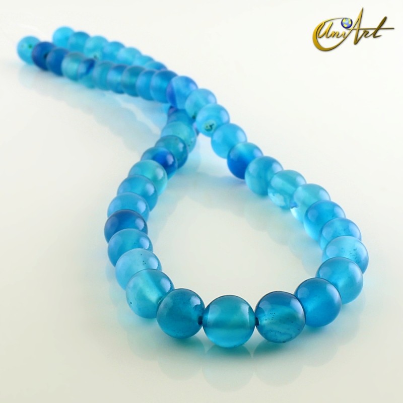 Ágata Azul - bolas 8 mm