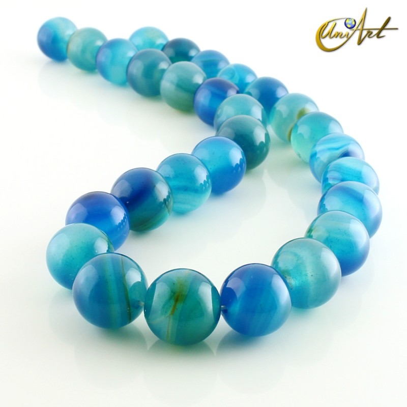 Ágata Azul - bolas 14 mm