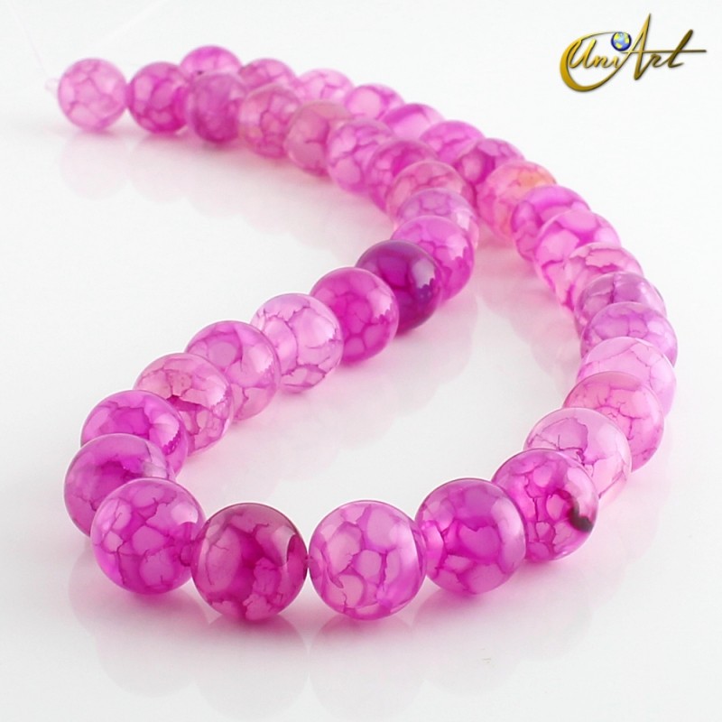 Ágata Dragón Rosa - bolas 10 mm