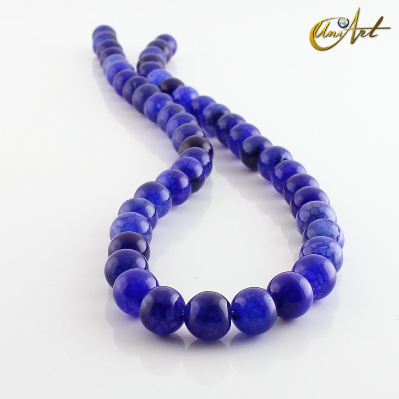 Ágata Dragón azul - bolas 8 mm