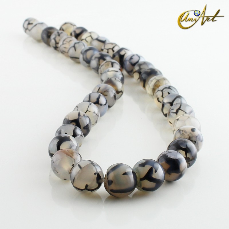 Ágata Dragón gris - bolas 10 mm