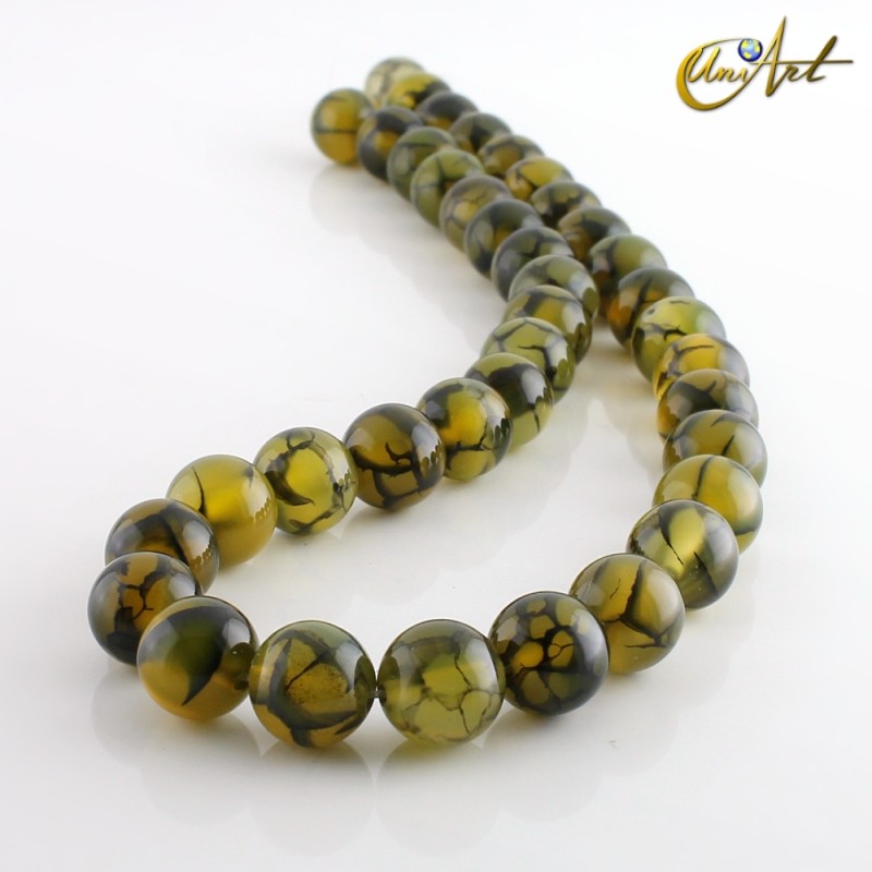 Ágata Dragón Verde - bolas 10 mm