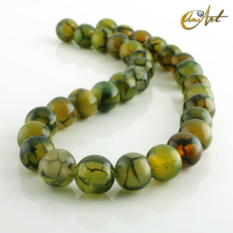 Ágata Dragón Verde - bolas 12 mm