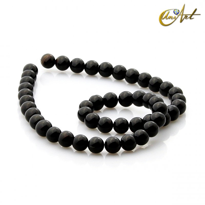 Ónix negro - cuentas de 8 mm
