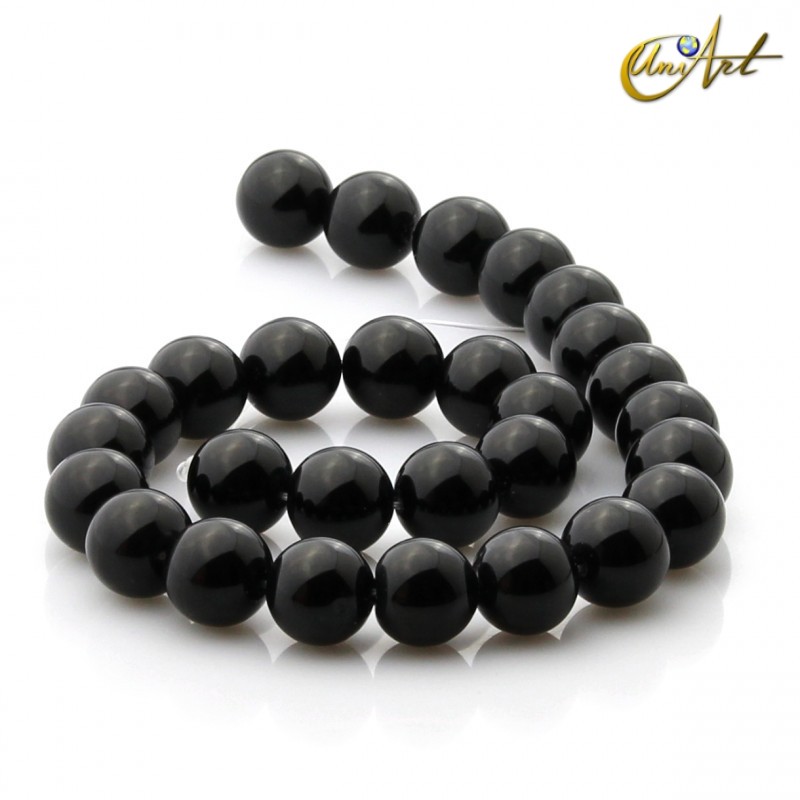 Ónix negro - cuentas de 14 mm