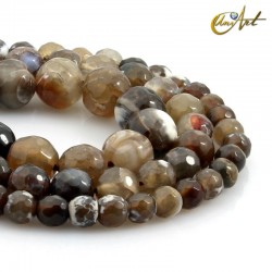 Brown agate - faceted balls