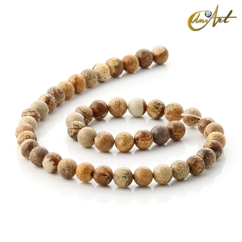 Jaspe paisina - cuentas redondas 8 mm 