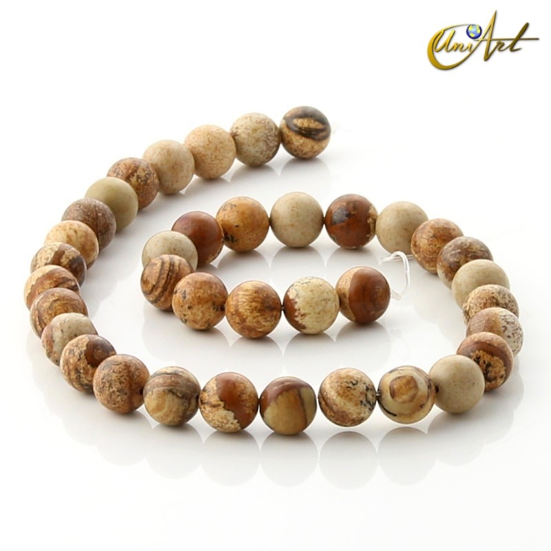 Jaspe paisina - cuentas redondas 10 mm 