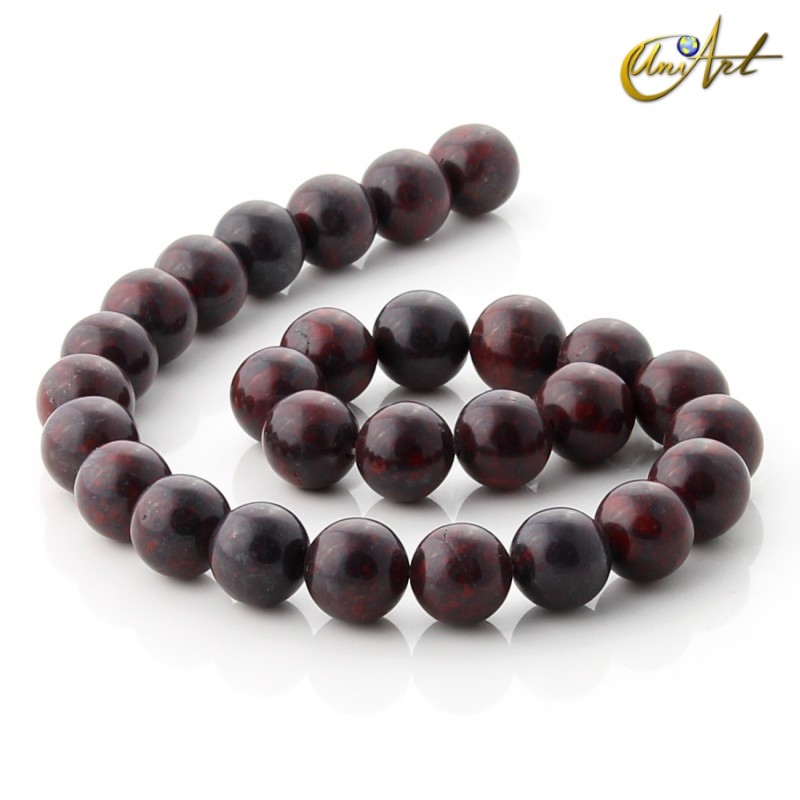 Cuentas de Jaspe breccia 14 mm