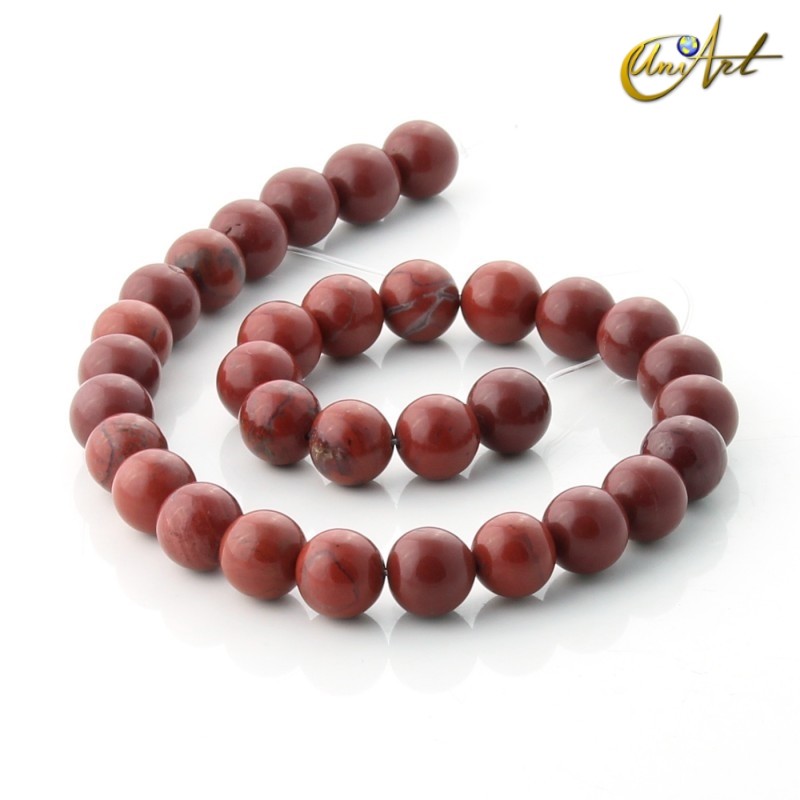 Jaspe rojo en cuentas esféricas 12 mm