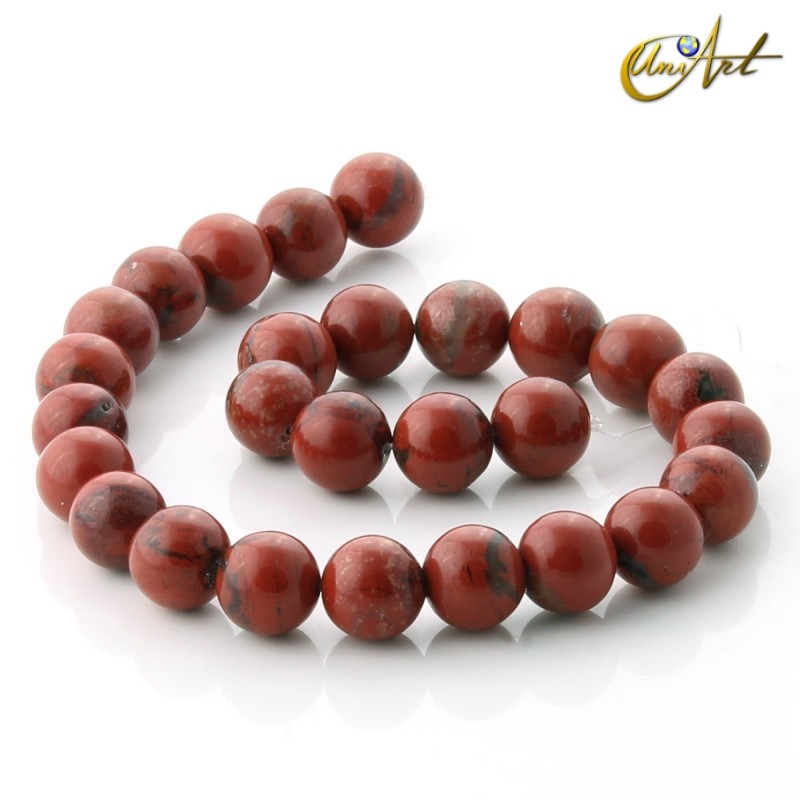 Jaspe rojo en cuentas esféricas 14 mm