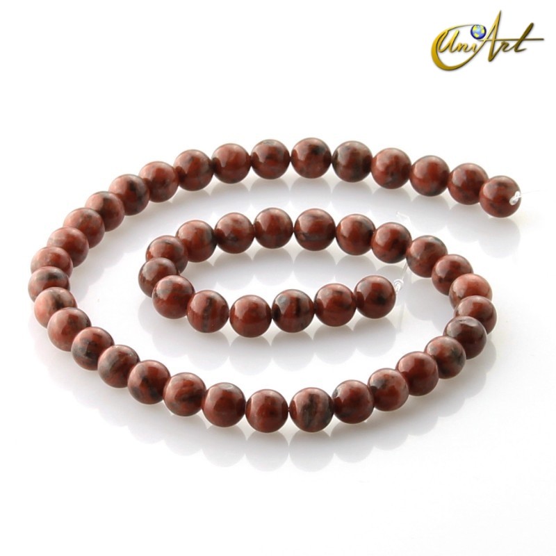 Cuentas de Jaspe sésamo 8 mm