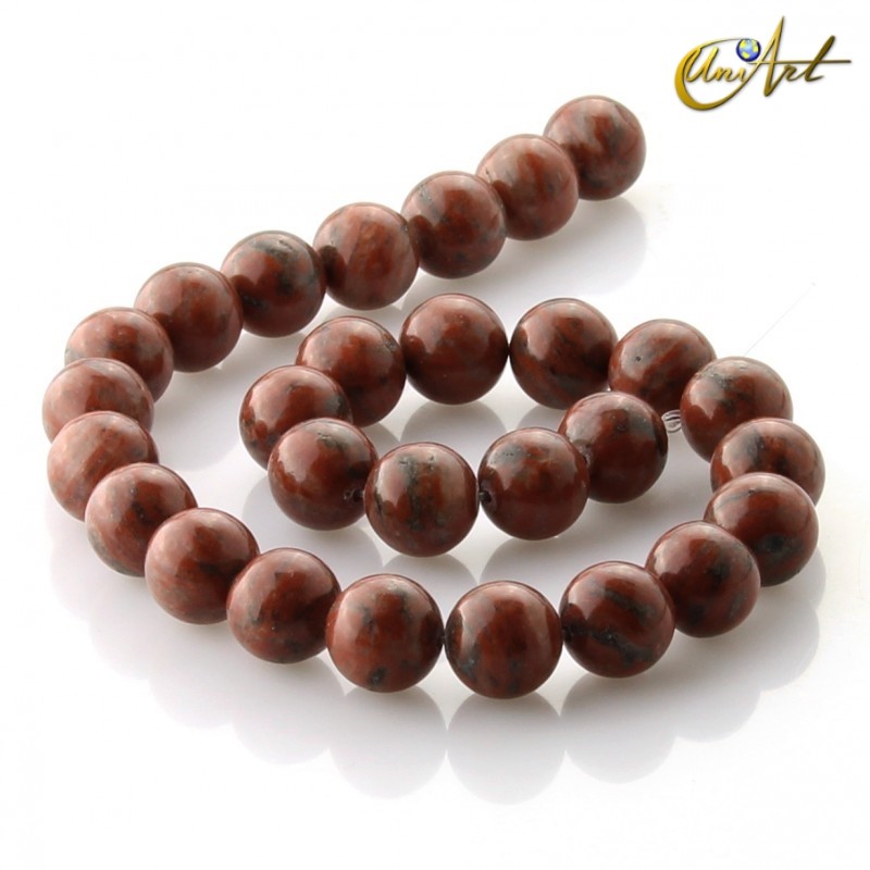 Cuentas de Jaspe sésamo 14 mm