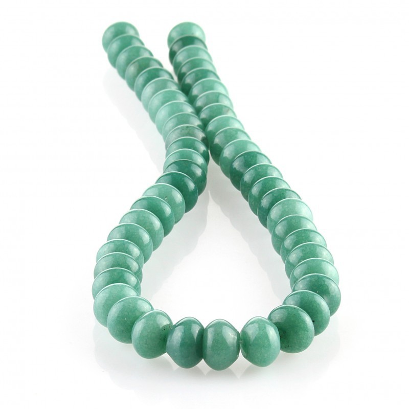 Jade verde – talla rondelle 12x8mm