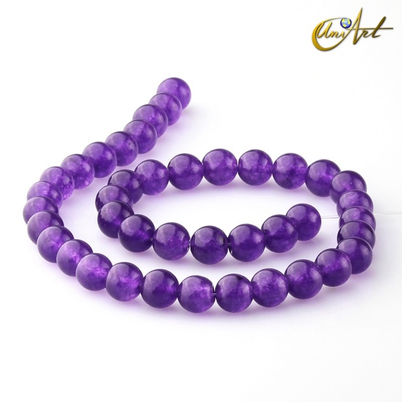 Jade morado - cuentas 10 mm