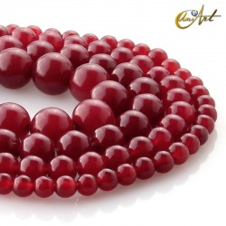 Ruby Jade Beads