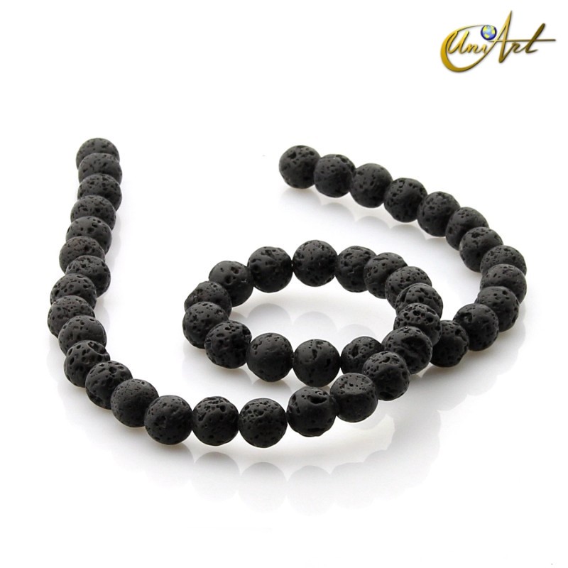 Lava - abalorios de piedra volcánica 8 mm