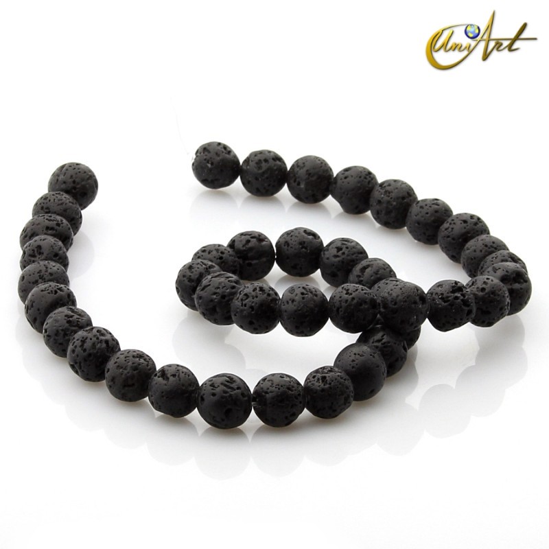 Lava - abalorios de piedra volcánica 10 mm