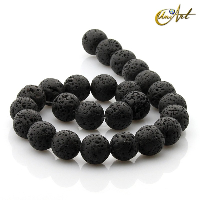 Lava - abalorios de piedra volcánica 16 mm