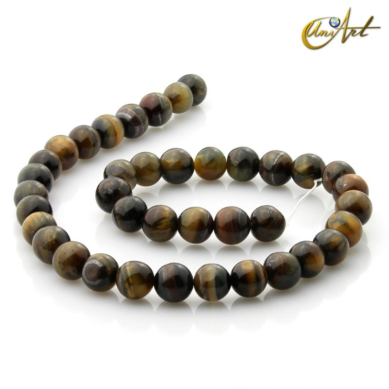 Abalorios de ojo de halcón - 10 mm