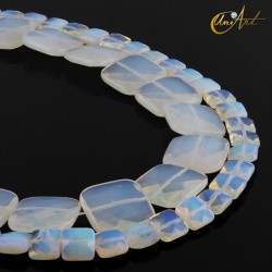 Opalite faceted squares