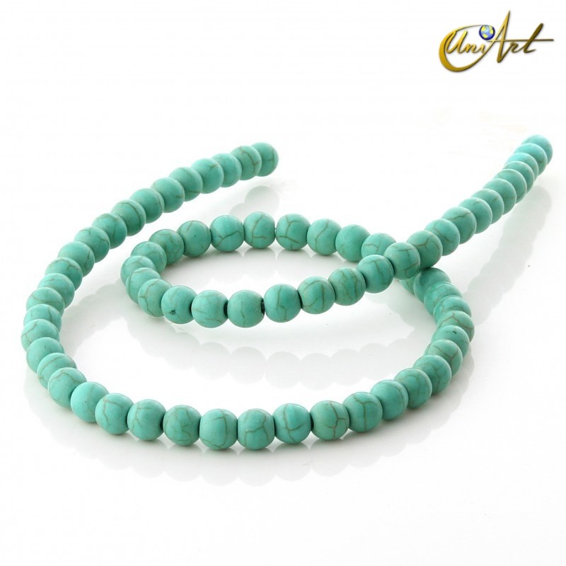 Turquesa sintética - bolas de 6 mm