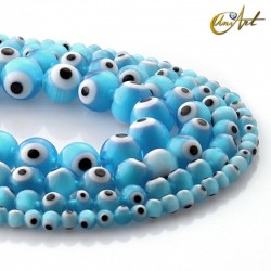 Turkish eye beads (light blue)