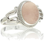 anillo de cuarzo rosa